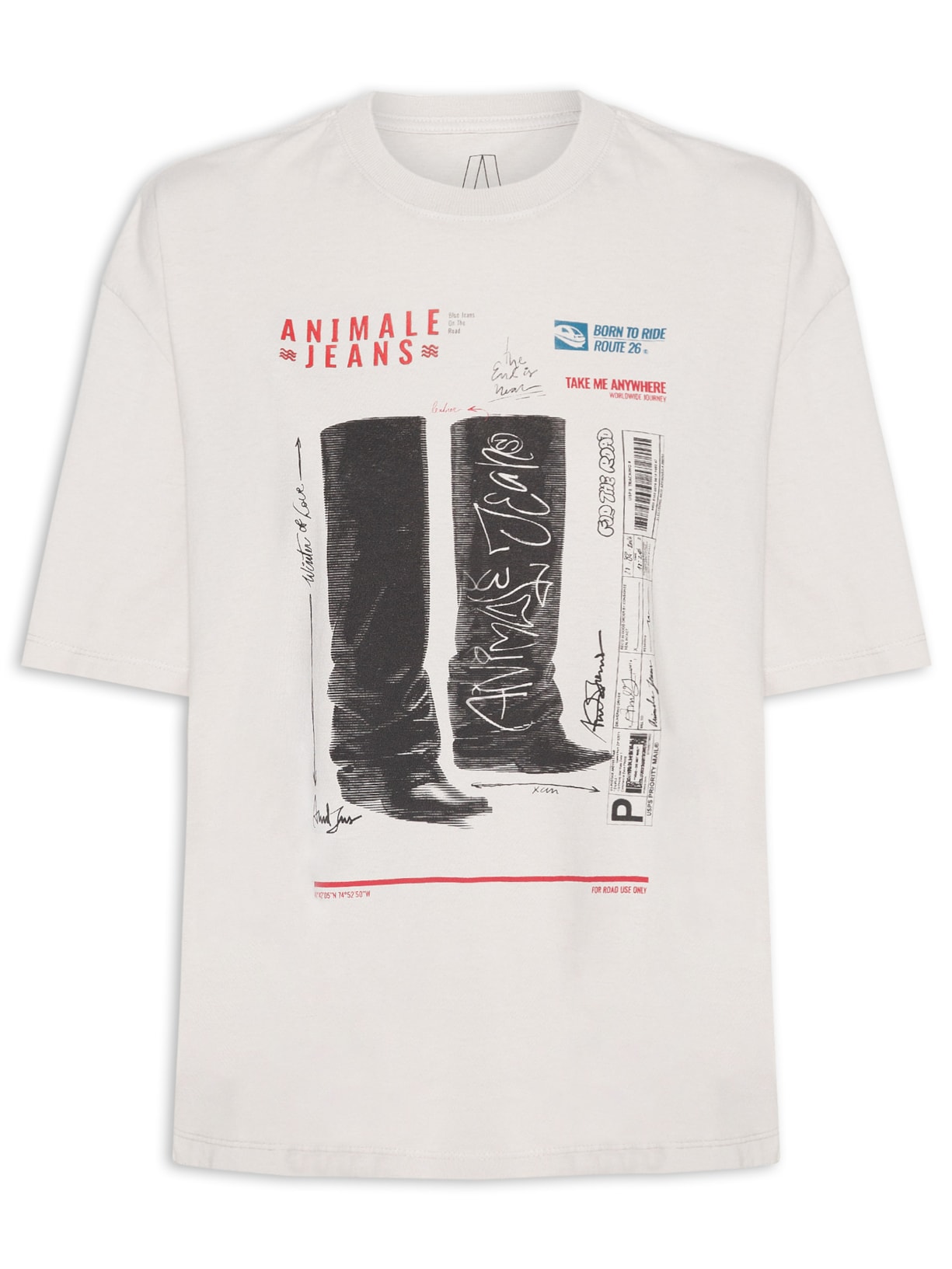 Camiseta Feminina Malha Boot Vintage - Cinza