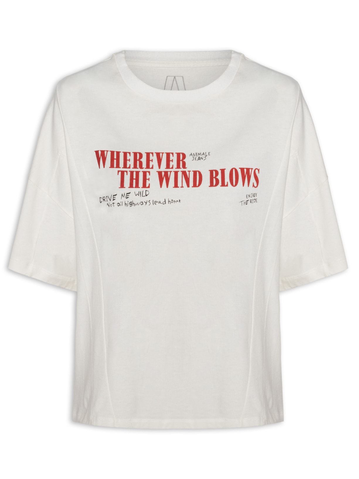 Camiseta Feminina Malha Color - Branco