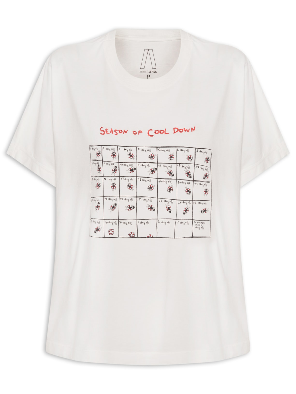 Camiseta Feminina Malha Cool Down Calendar - Branco