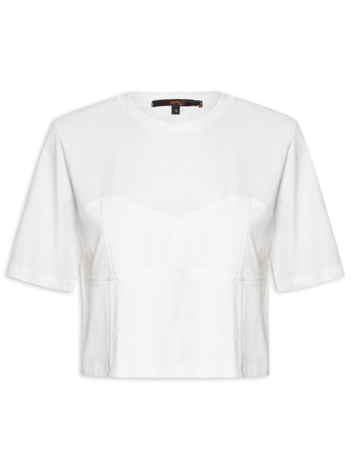 Camiseta Feminina Malha Corselet - Branco