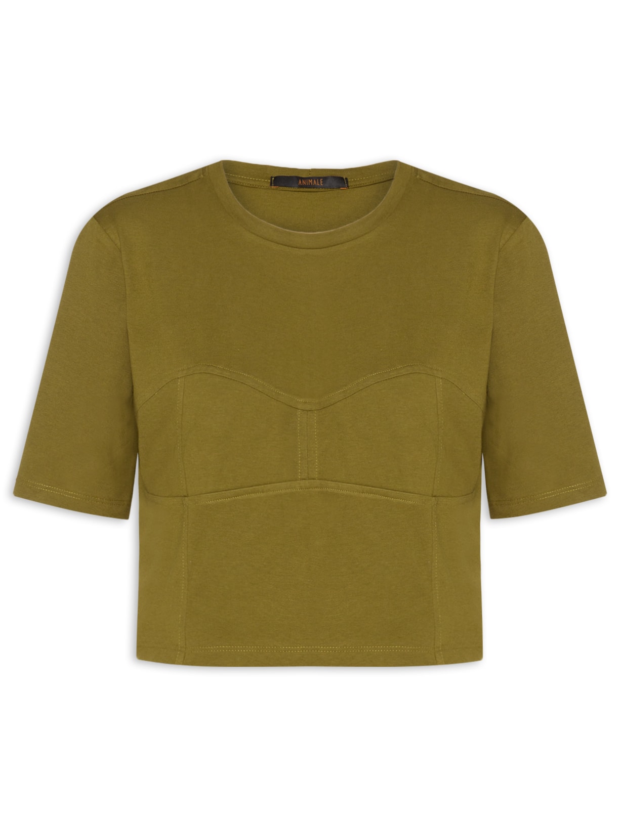 Camiseta Feminina Malha Corselet Figo Verde Animale