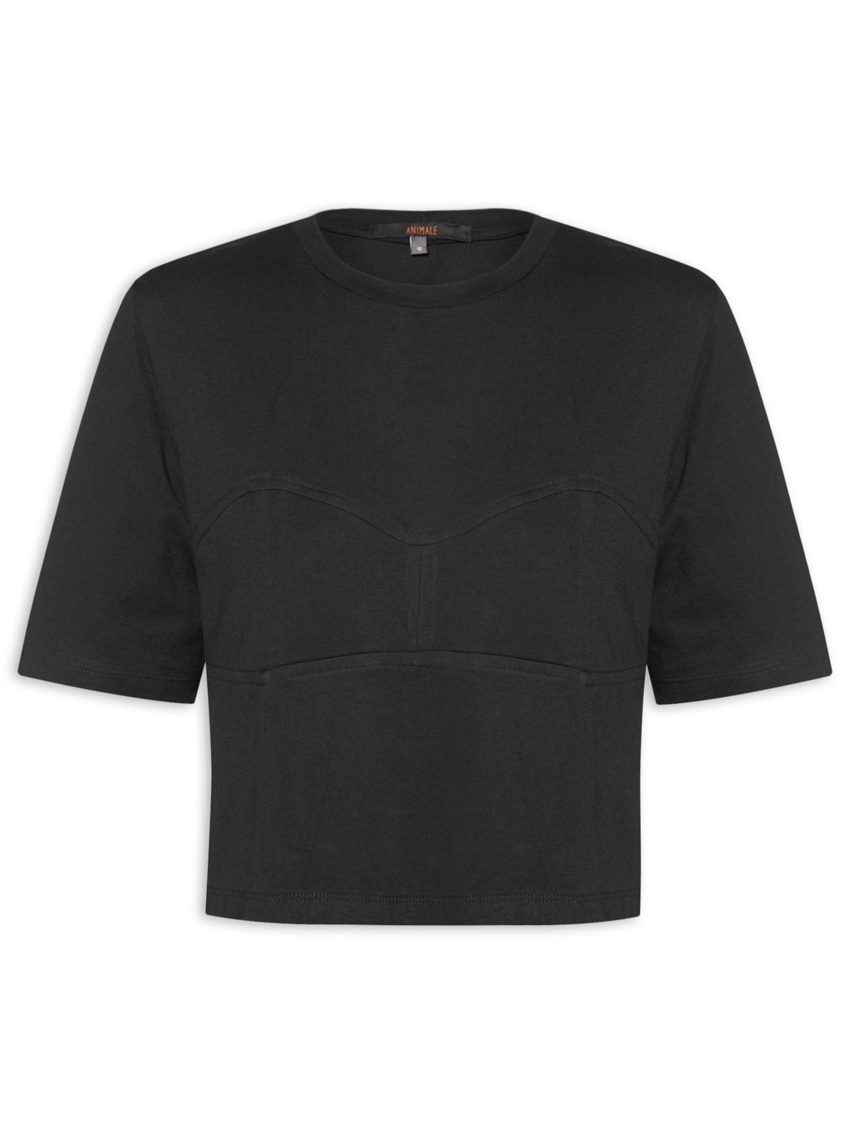 Camiseta Feminina Malha Corselet - Preto