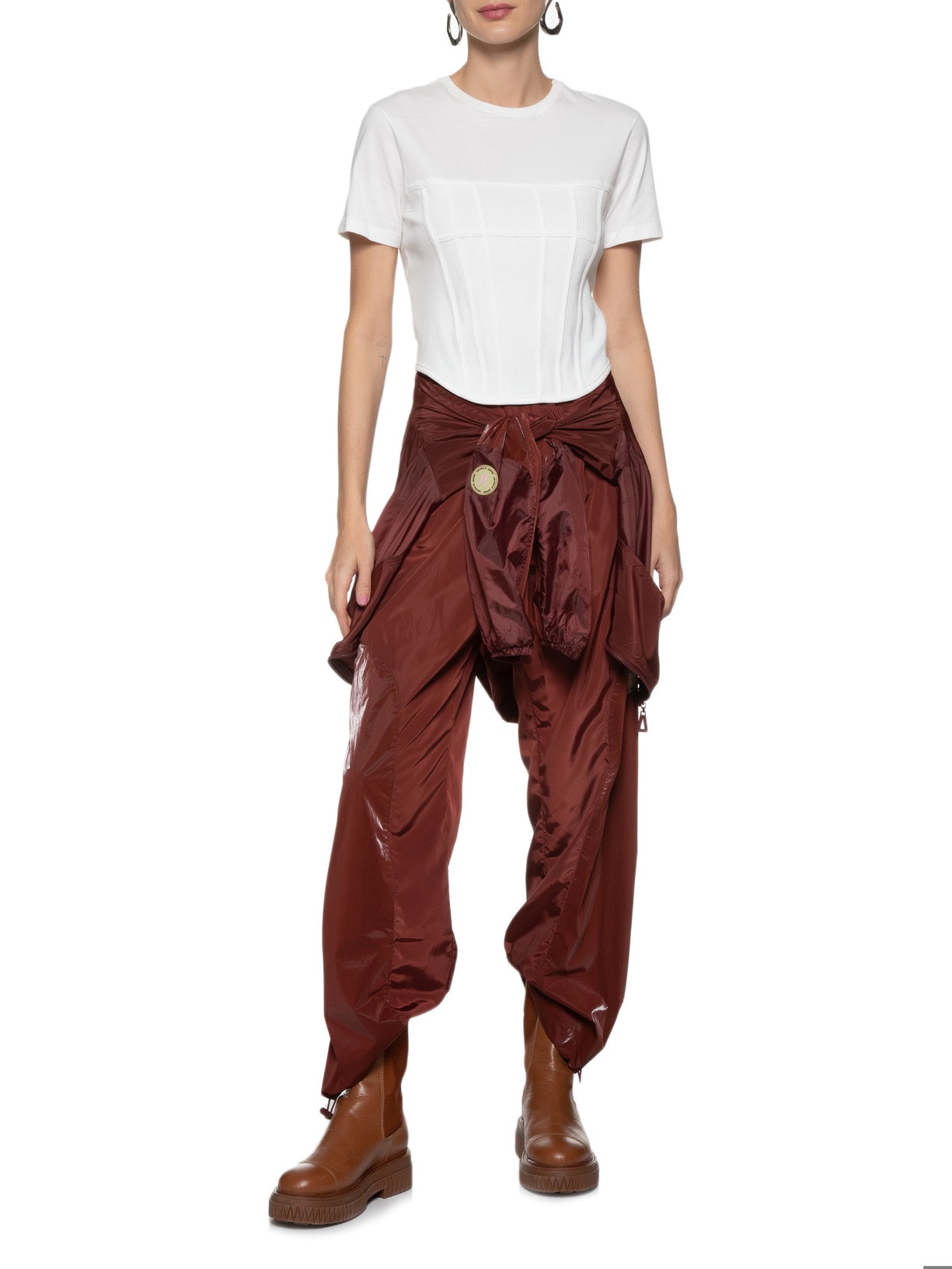 Camiseta Feminina Malha Corset Branco Animale Jeans