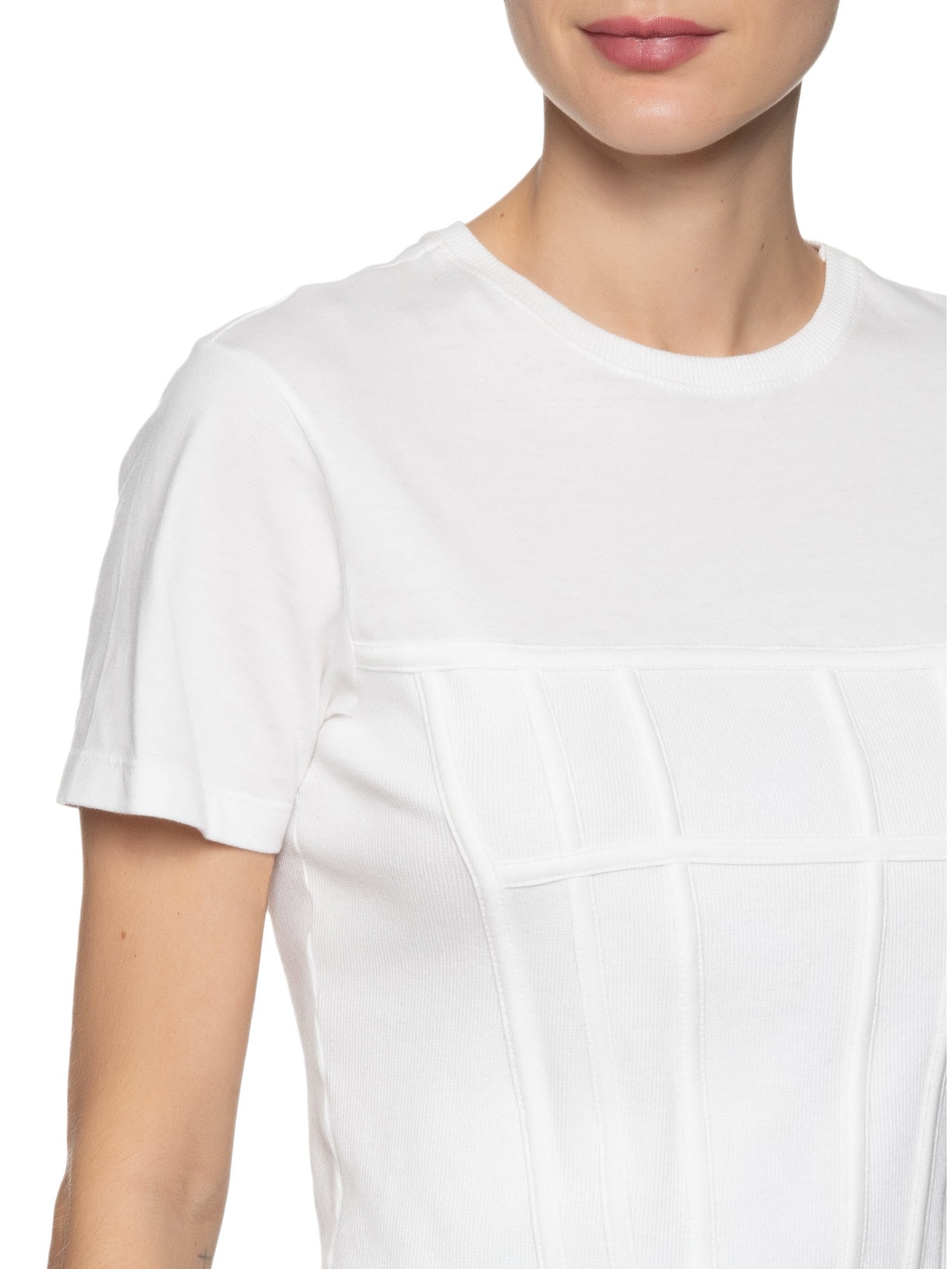 Camiseta Feminina Malha Corset Branco Animale Jeans