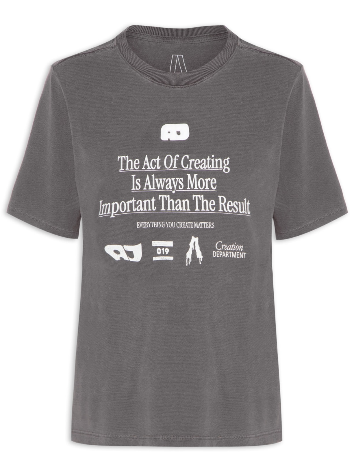 Camiseta Feminina Malha Creation - Cinza
