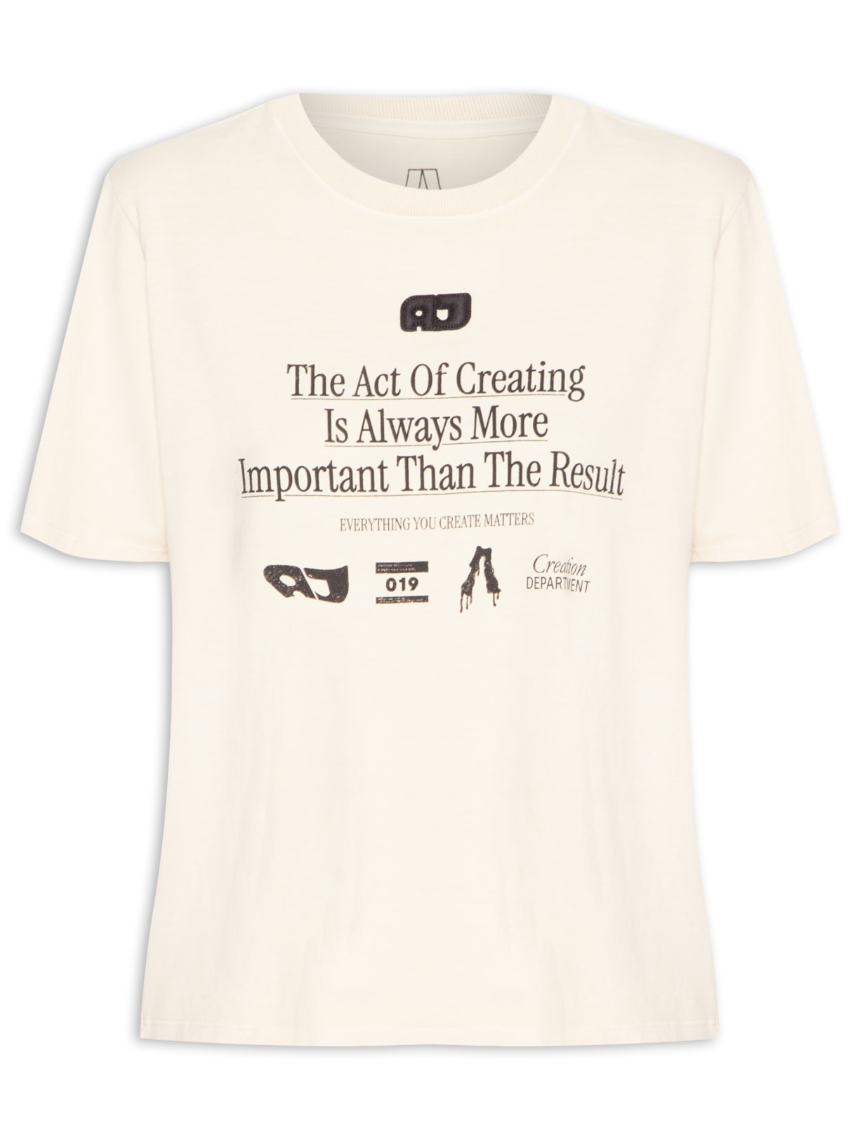 Camiseta Feminina Malha Creation - Off White