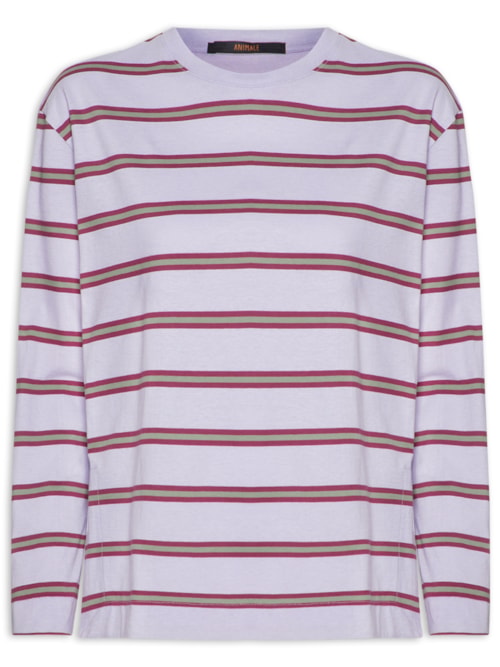Camiseta Feminina Malha Fio Tinto Color - Roxo