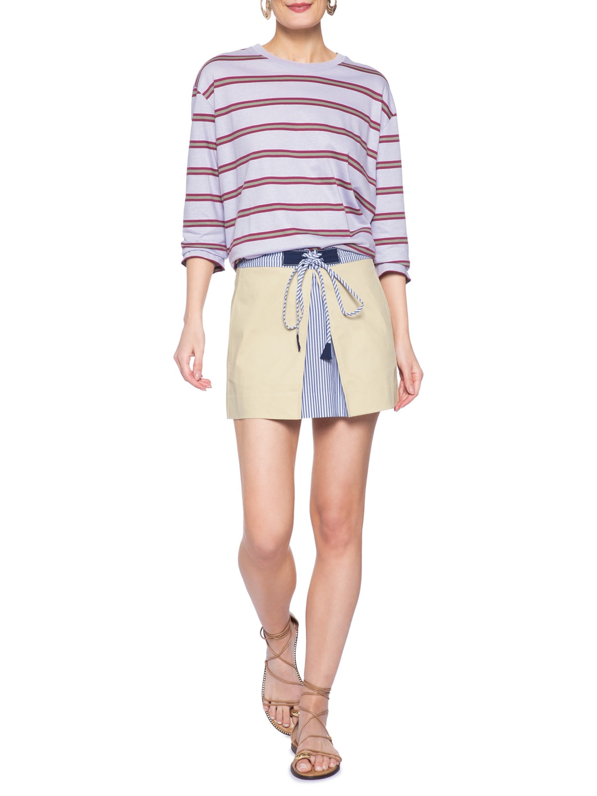 Camiseta Feminina Malha Fio Tinto Color Roxo Animale