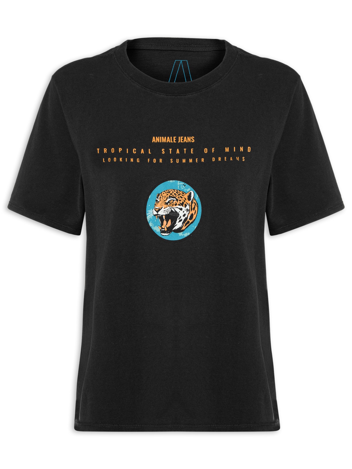 Camiseta Feminina Malha Leopard - Preto