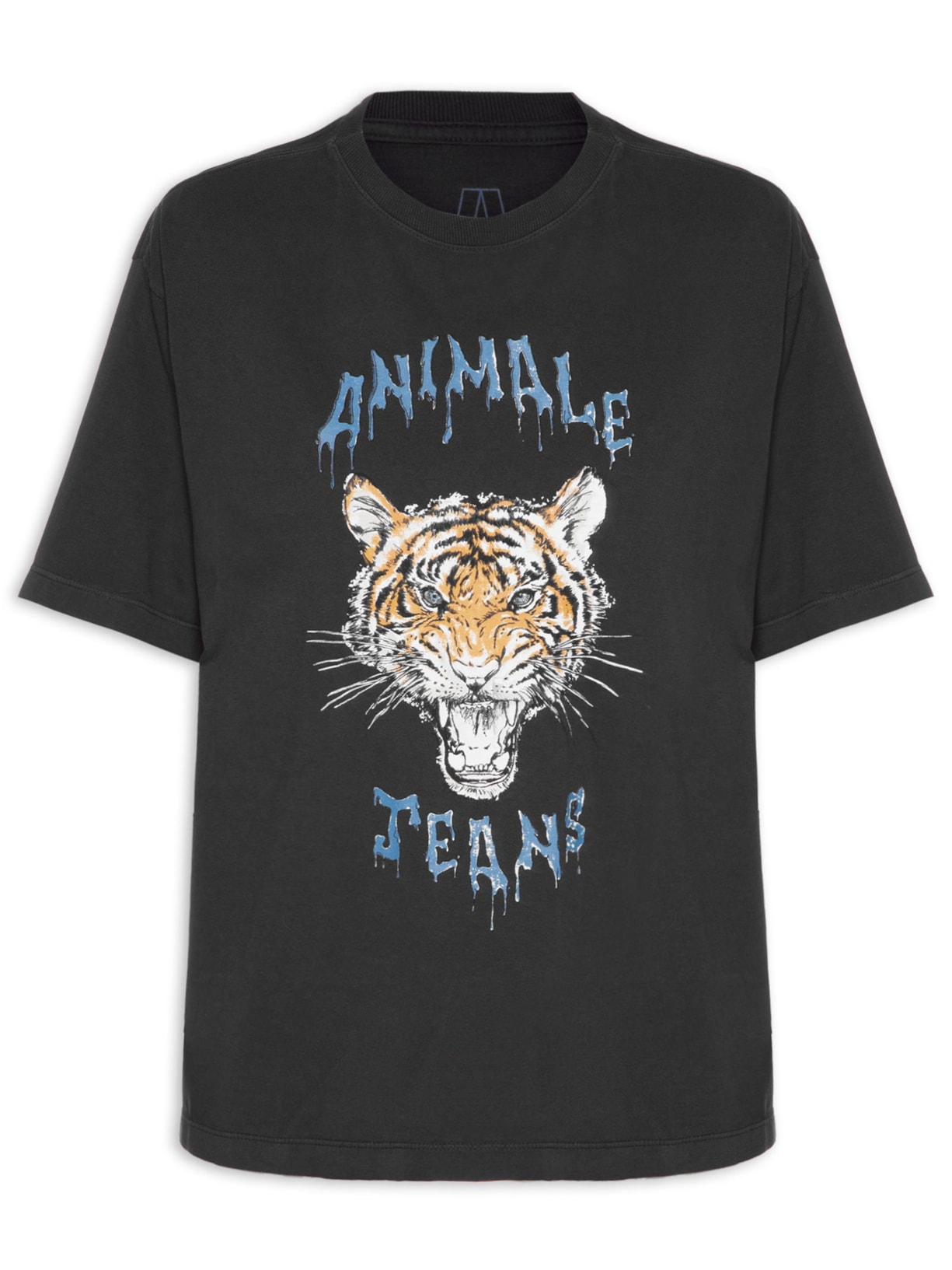 Camiseta Feminina Malha Raw Preto Animale Jeans
