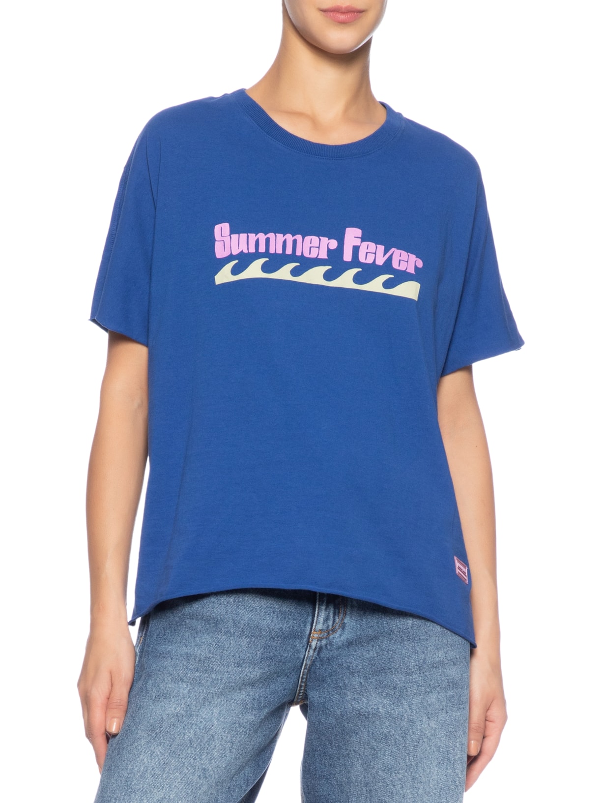 Camiseta Feminina Malha Summer Fever Azul Animale Jeans