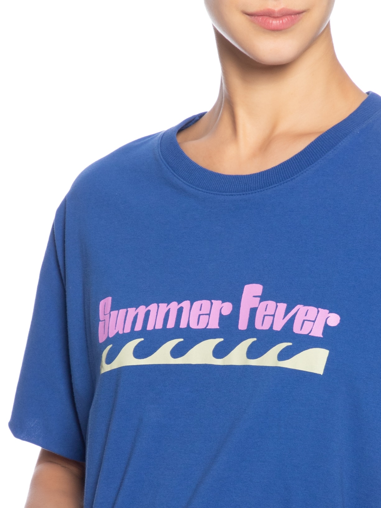 Camiseta Feminina Malha Summer Fever Azul Animale Jeans