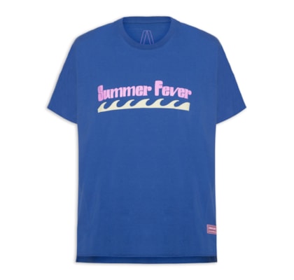 Camiseta Feminina Malha Summer Fever - Azul