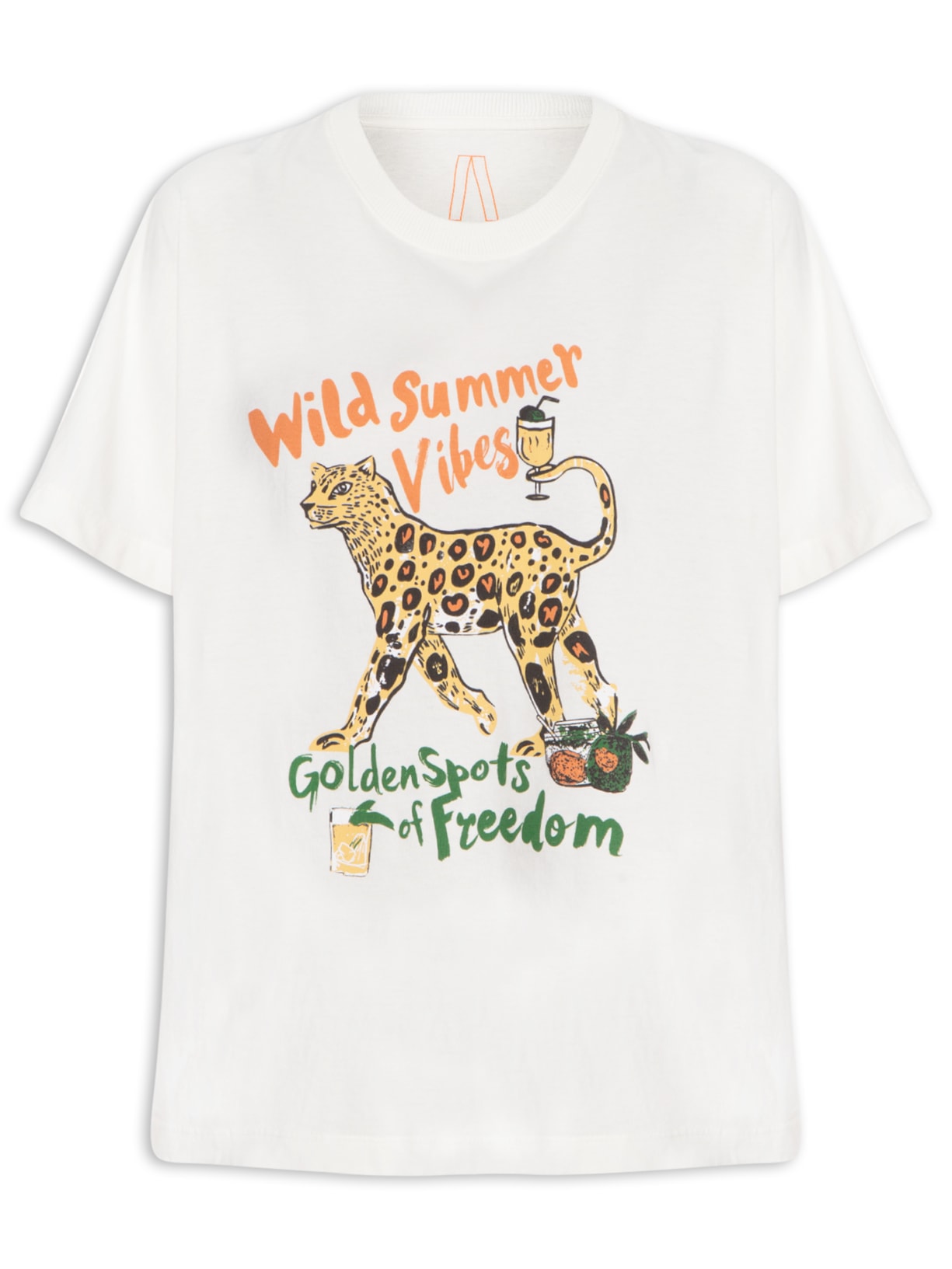 Camiseta Feminina Malha Summer Jaguar - Branco