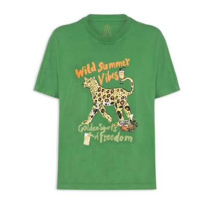 Camiseta Feminina Malha Summer Jaguar - Verde
