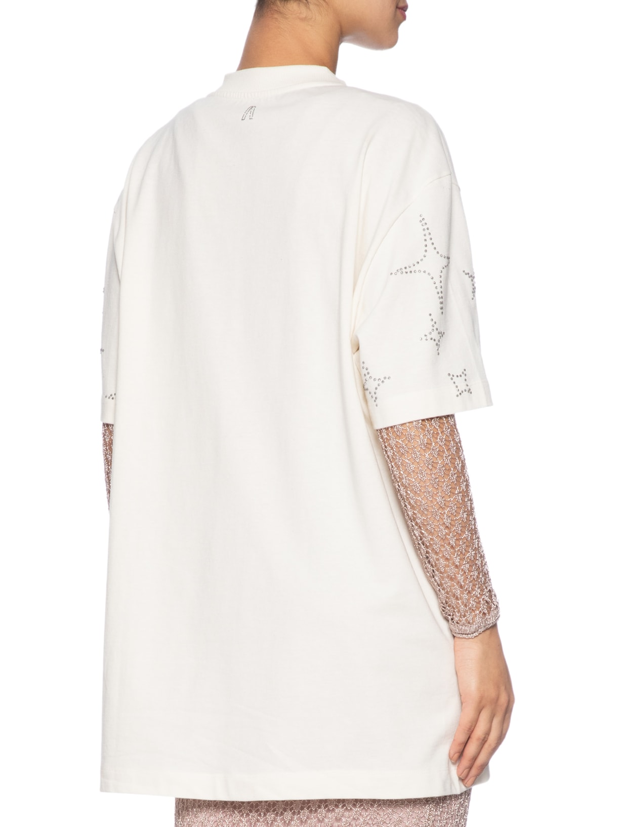 Camiseta Feminina Malha Tigre Brilho Over Branco  Animale Jeans