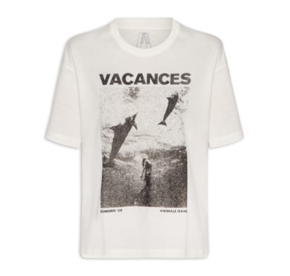 Camiseta Feminina Malha Vacanes Sparkles - Branco