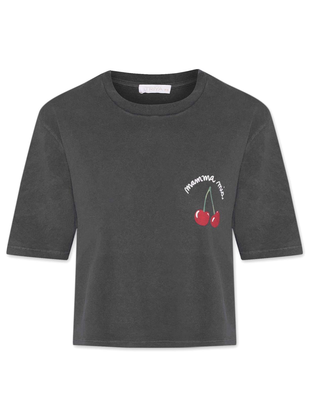 Camiseta Feminina Mamma Mia - Cinza