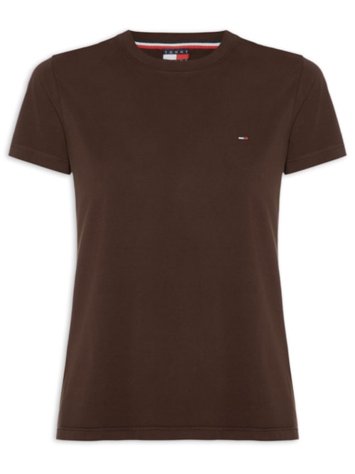 Camiseta Feminina Manga Curta Ab C-Neck Tee - Marrom