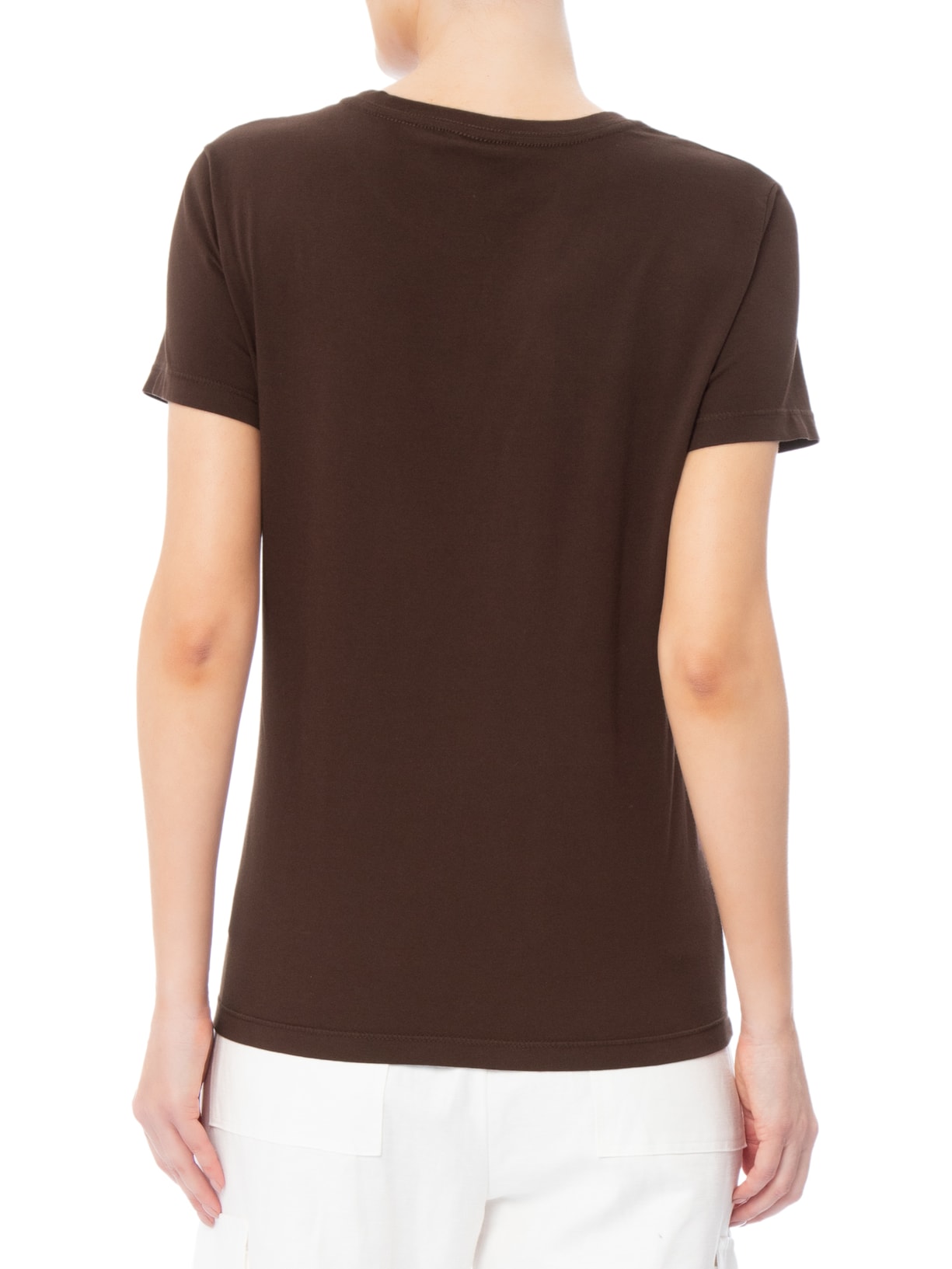 Camiseta Feminina Manga Curta Ab C-Neck Tee Marrom Tommy Jeans