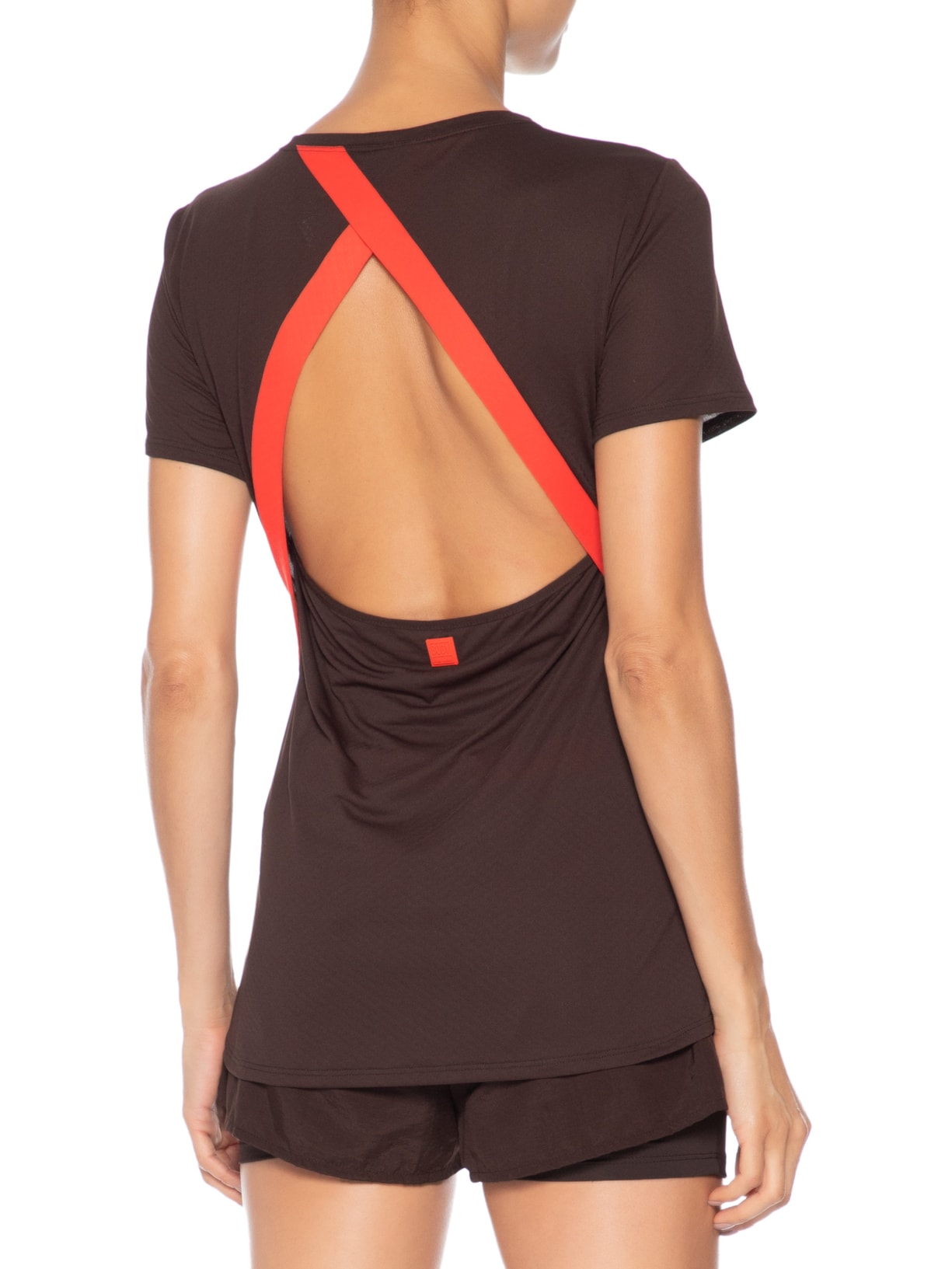 Camiseta Feminina Manga Curta Body Fresh Flame Marrom Body For Sure