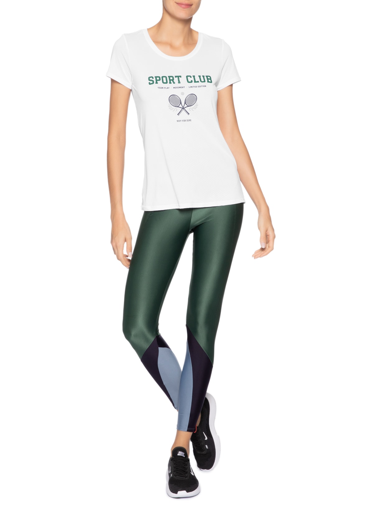 Camiseta Feminina Manga Curta Branco Body For Sure