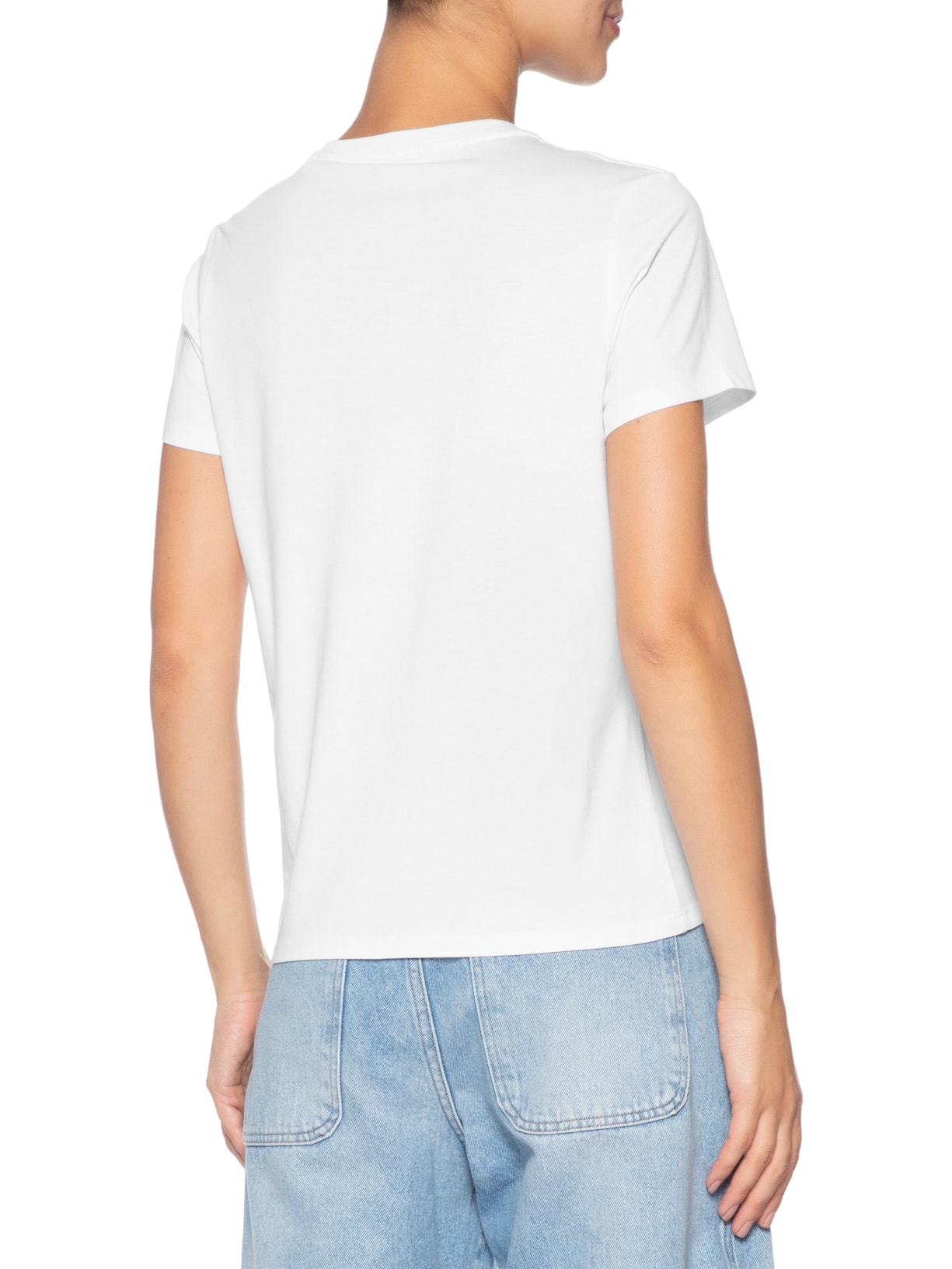 Camiseta Feminina Manga Curta Essentials Branco Calvin Klein Jeans