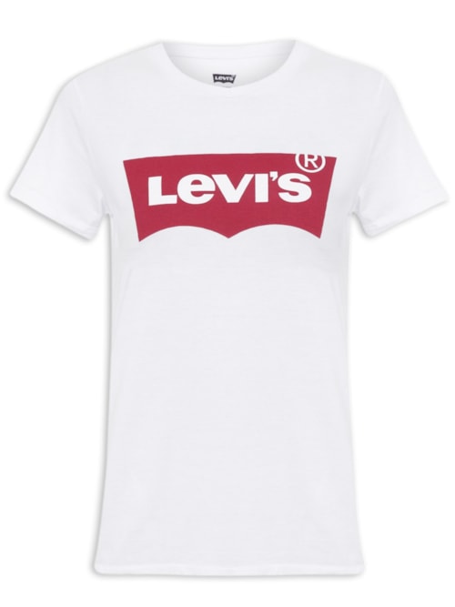 Camiseta Feminina Manga Curta Levis - Branco