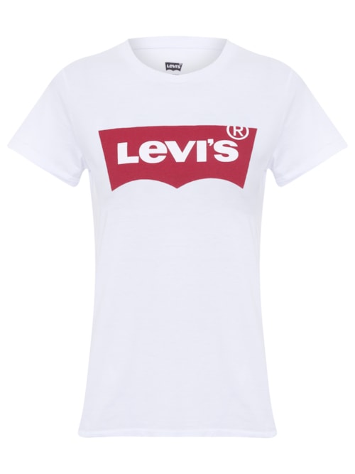 Camiseta Feminina Manga Curta Levis - Branco