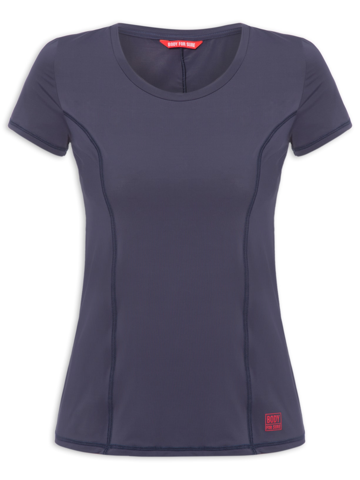 Camiseta Feminina Manga Curta Lisa - Azul