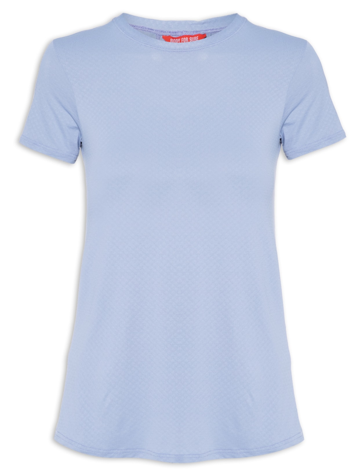 Camiseta Feminina Manga Curta Lisa - Azul