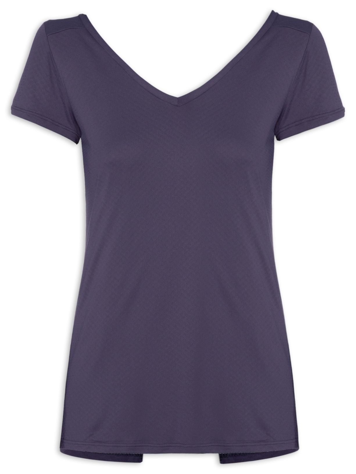 Camiseta Feminina Manga Curta Lisa - Azul