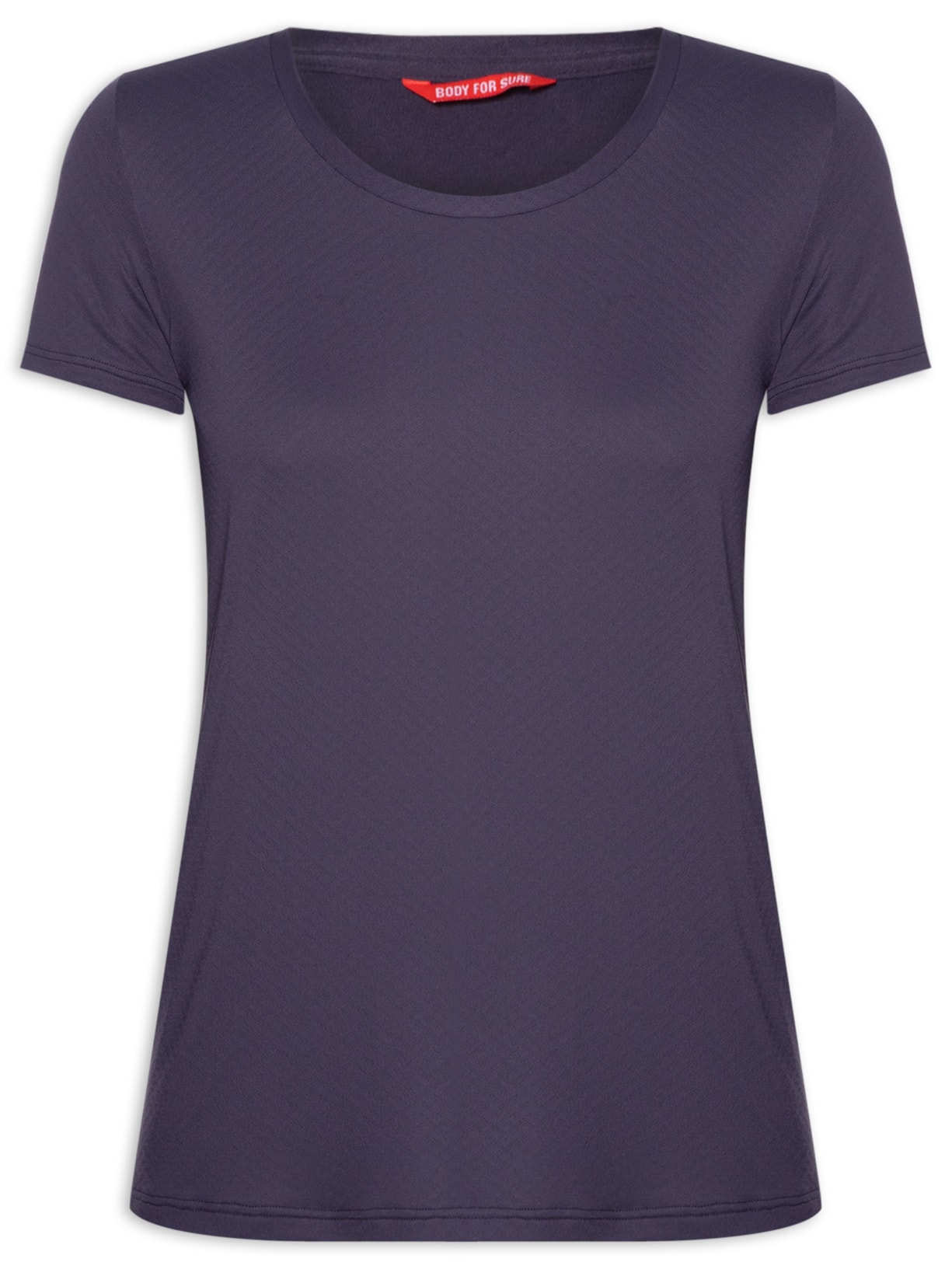 Camiseta Feminina Manga Curta Lisa - Azul