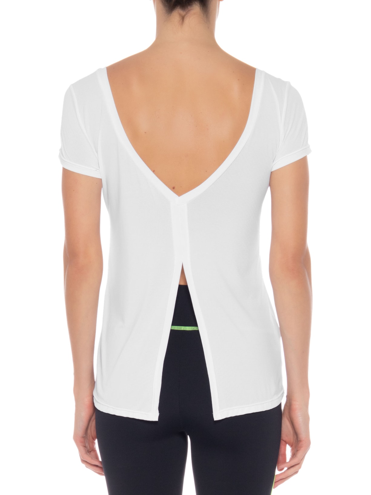 Camiseta Feminina Manga Curta Lisa Branco Body For Sure