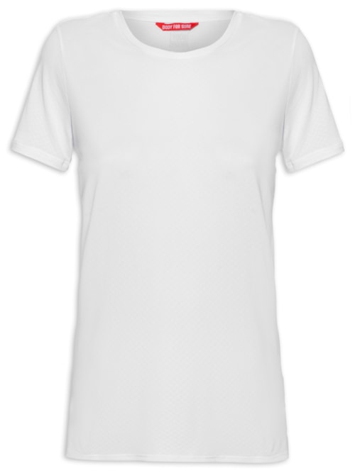Camiseta Feminina Manga Curta Lisa - Branco