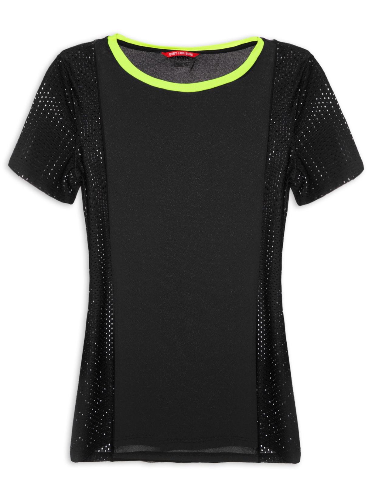 Camiseta Feminina Manga Curta Lisa Funny - Preto