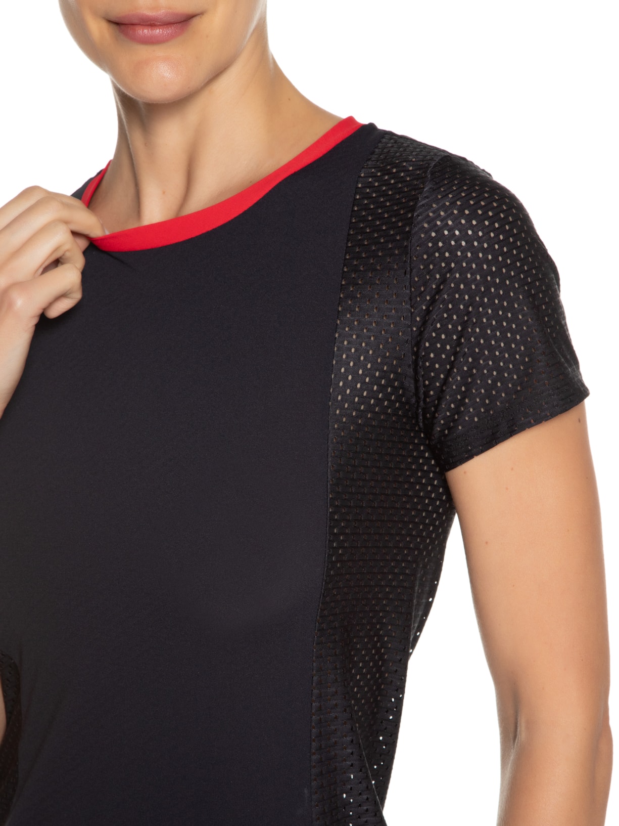 Camiseta Feminina Manga Curta Lisa Funny Preto Body For Sure