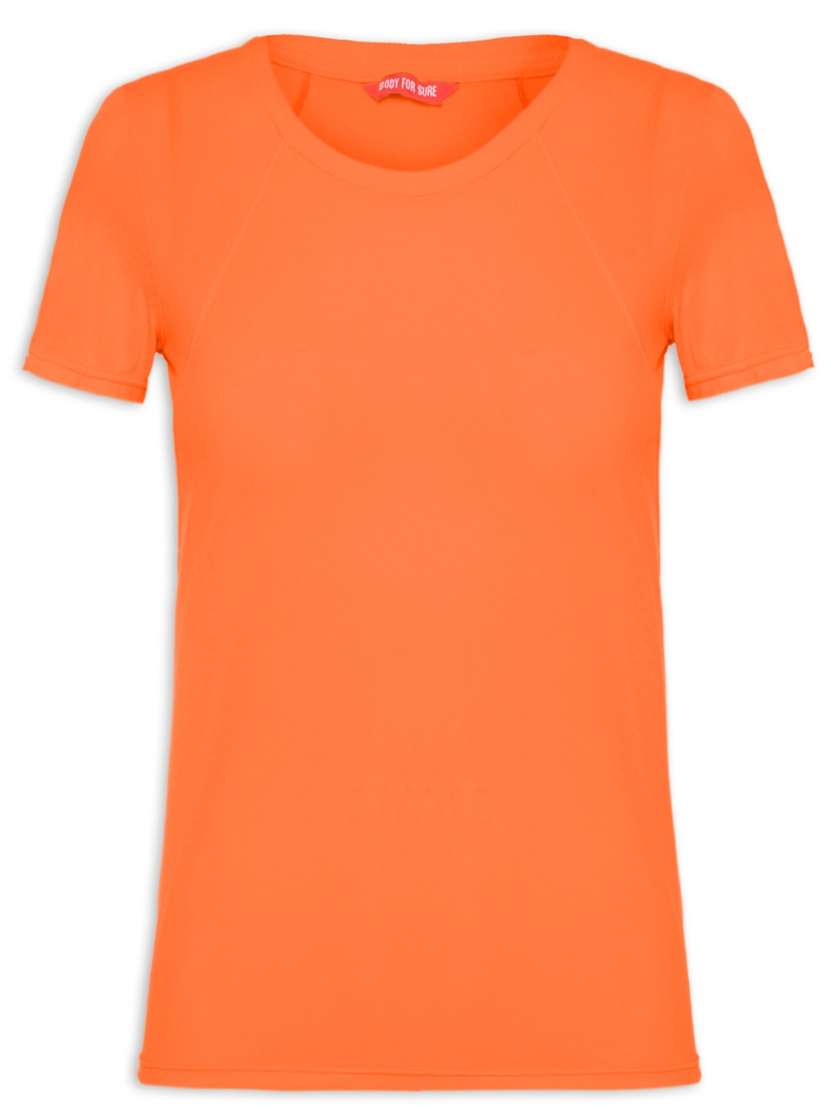 Camiseta Feminina Manga Curta Lisa - Laranja