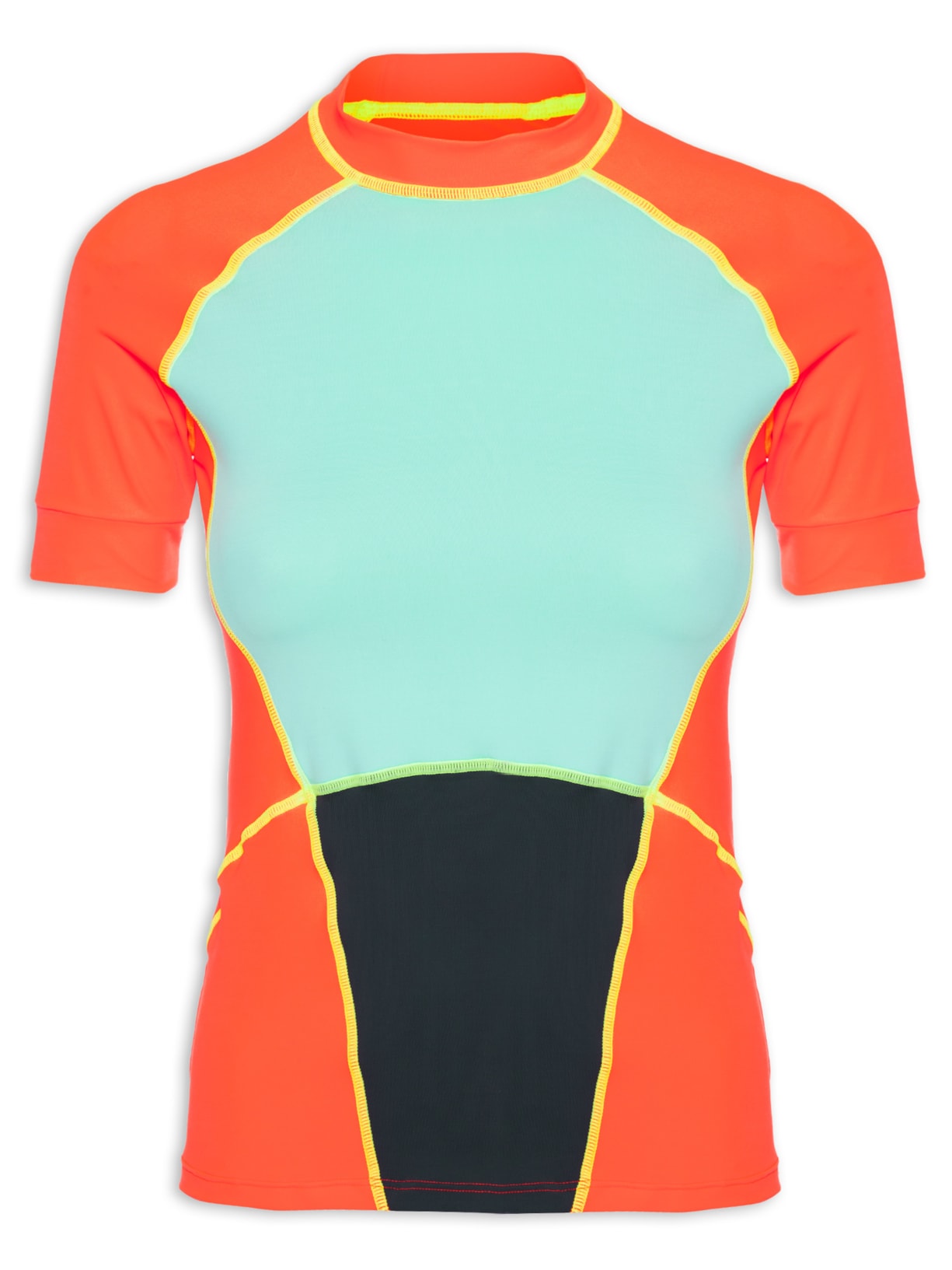 Camiseta Feminina Manga Curta Lisa - Laranja