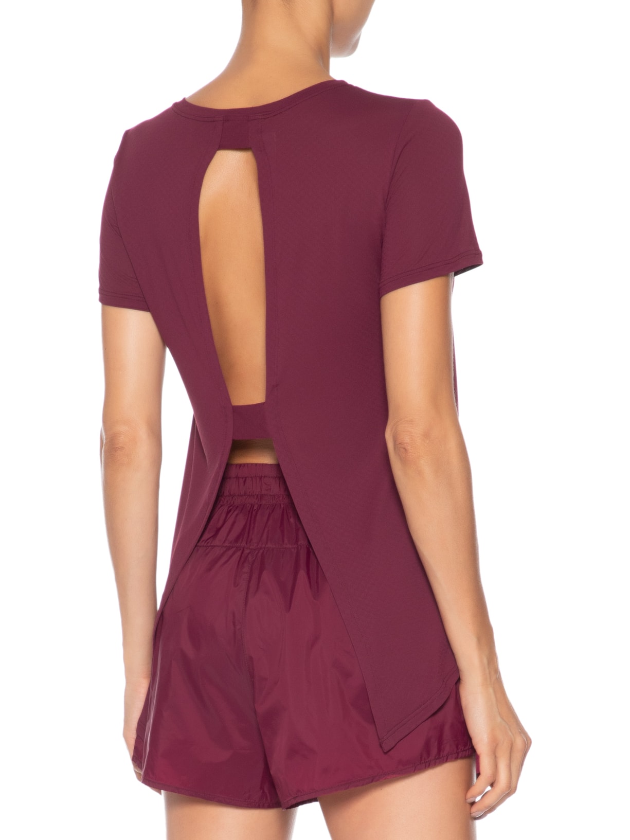 Camiseta Feminina Manga Curta Lisa New Tops Roxo Body For Sure