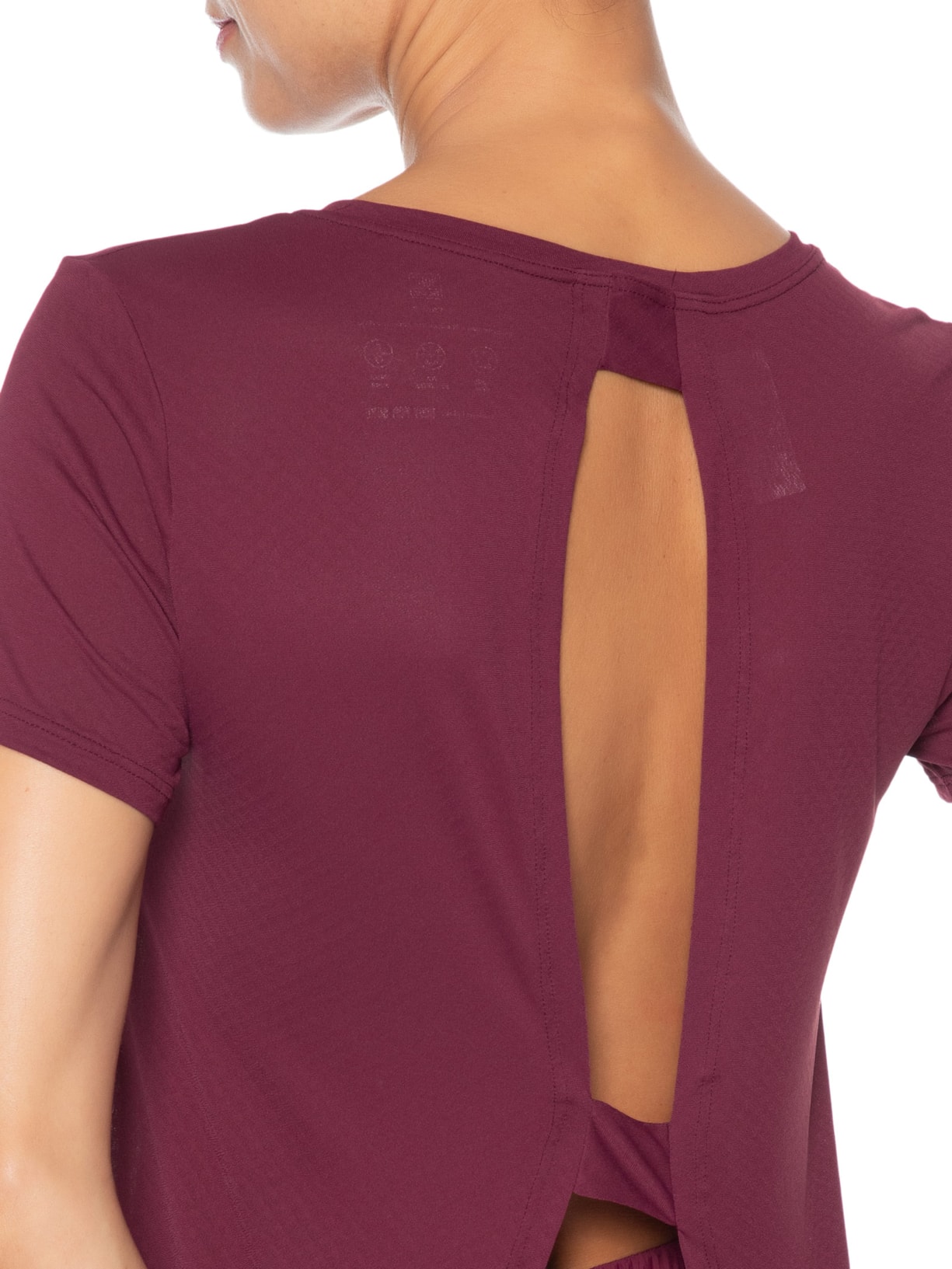 Camiseta Feminina Manga Curta Lisa New Tops Roxo Body For Sure