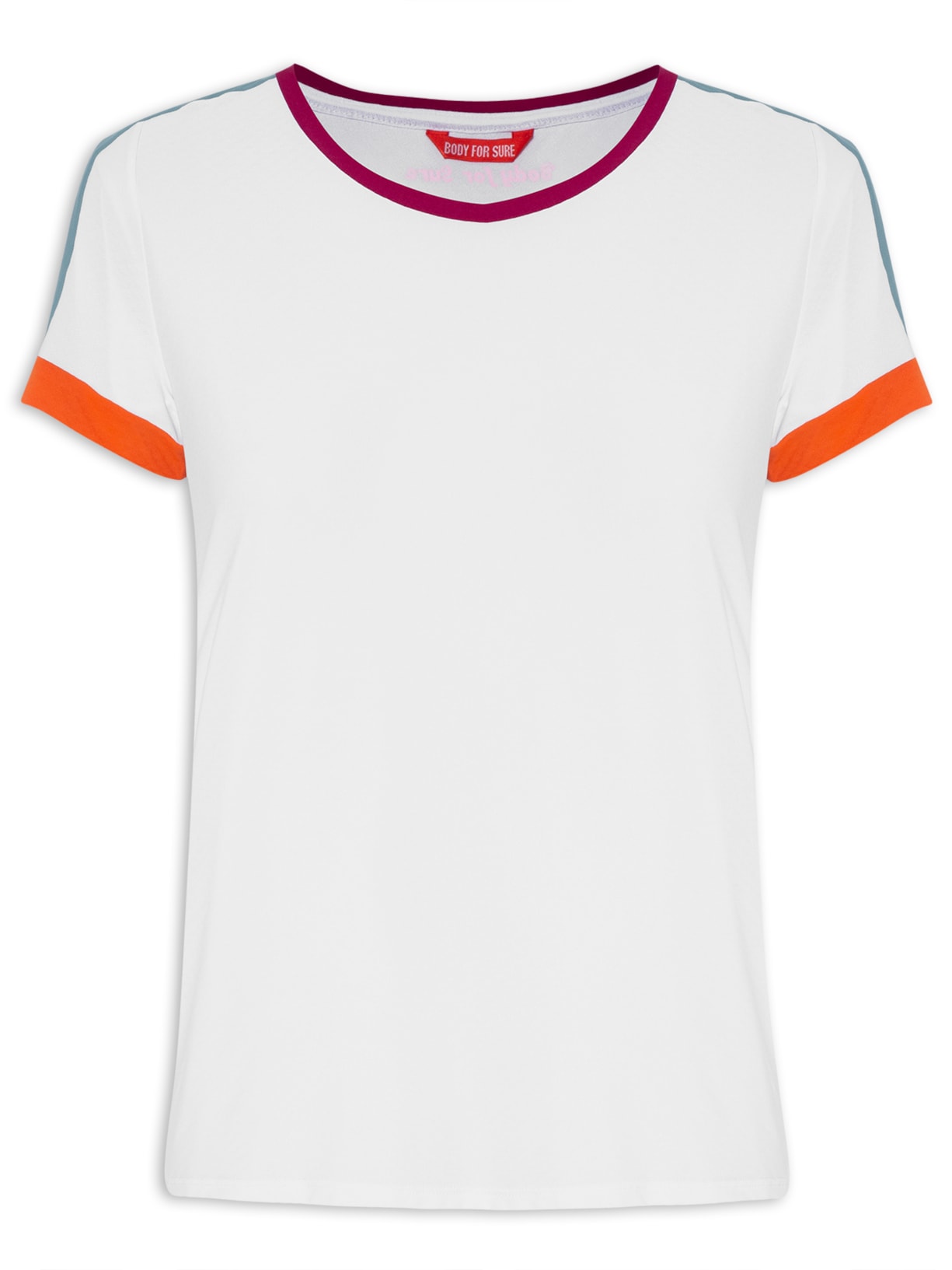 Camiseta Feminina Manga Curta Lisa Past - Branco