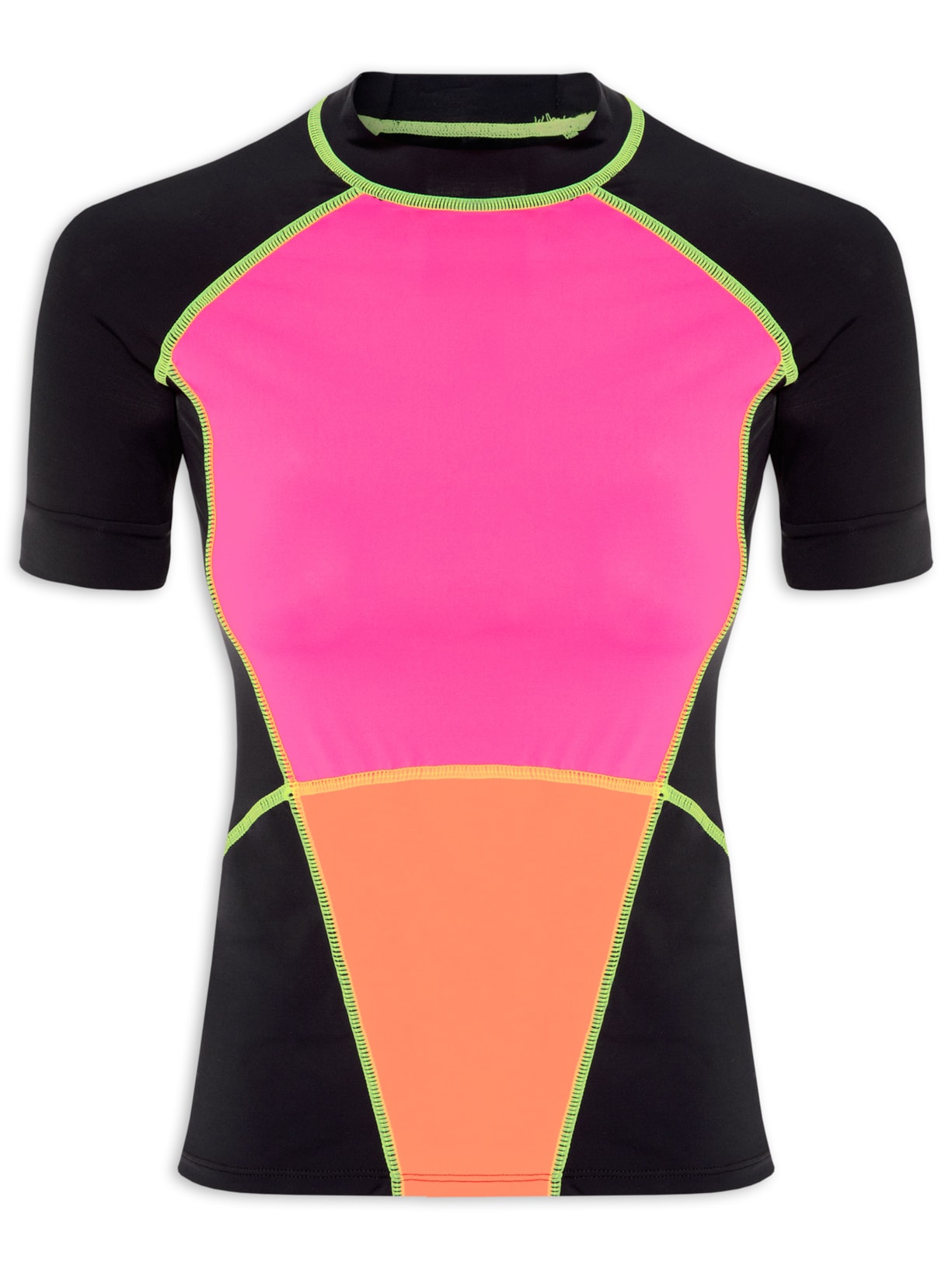 Camiseta Feminina Manga Curta Lisa - Preto