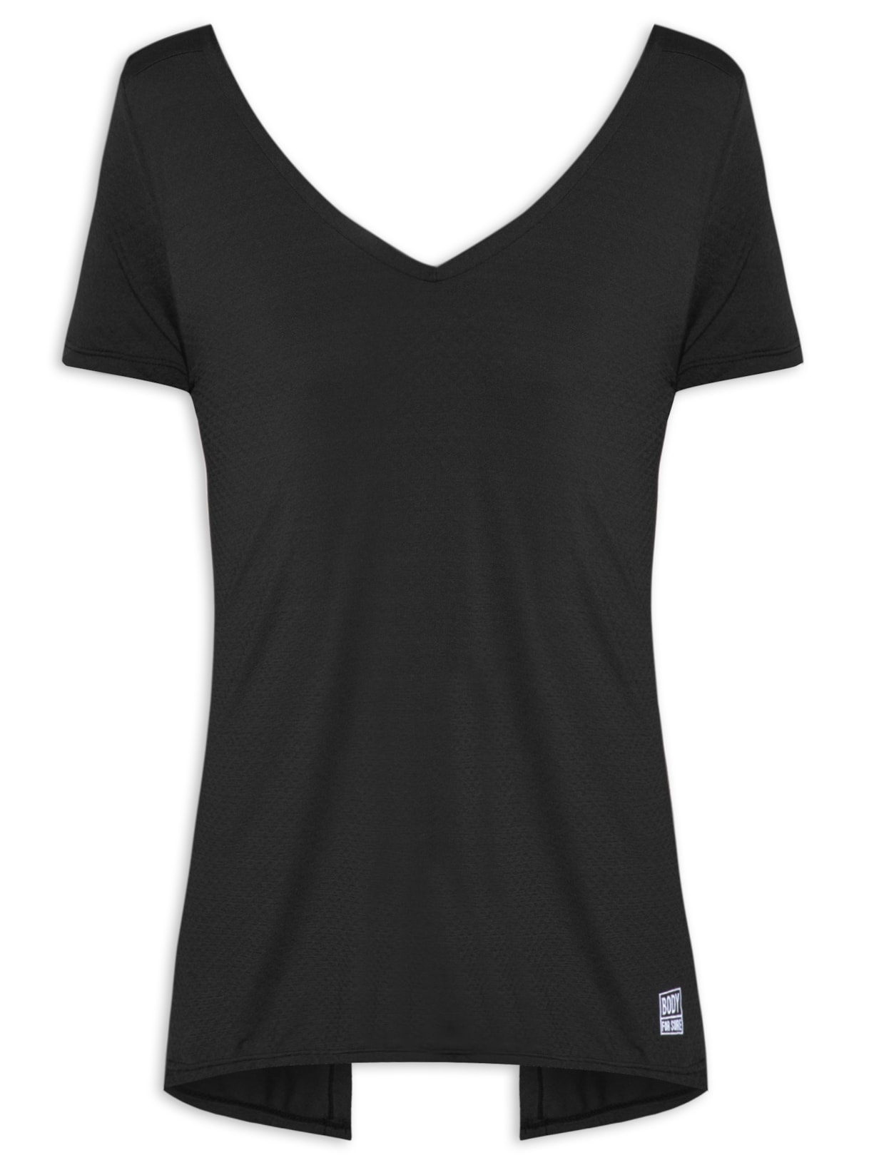 Camiseta Feminina Manga Curta Lisa - Preto