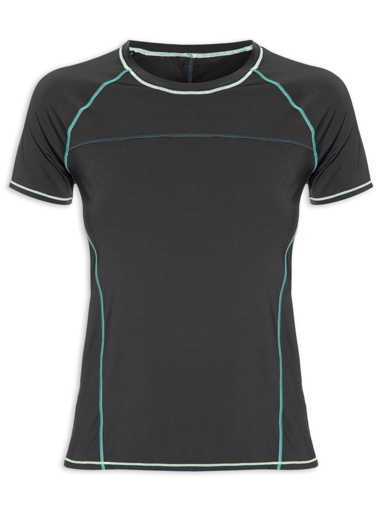 Camiseta Feminina Manga Curta Lisa - Preto