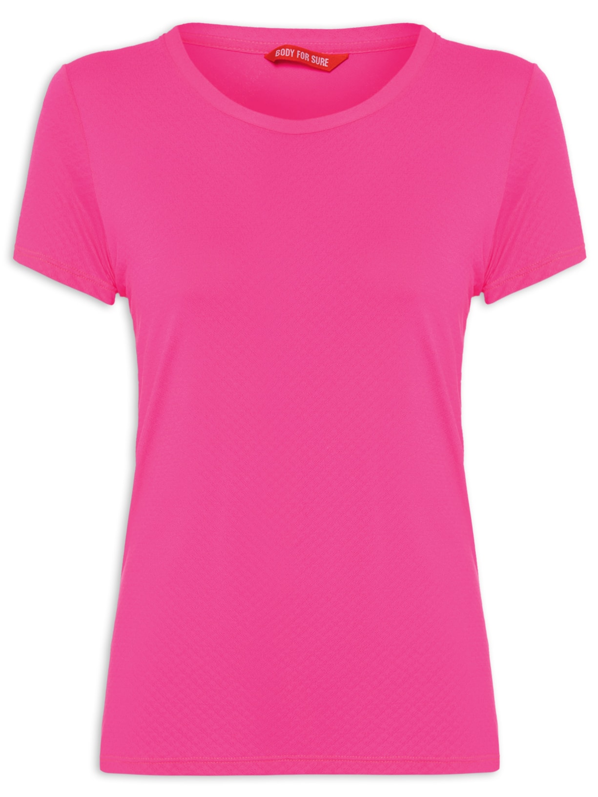 Camiseta Feminina Manga Curta Lisa - Rosa