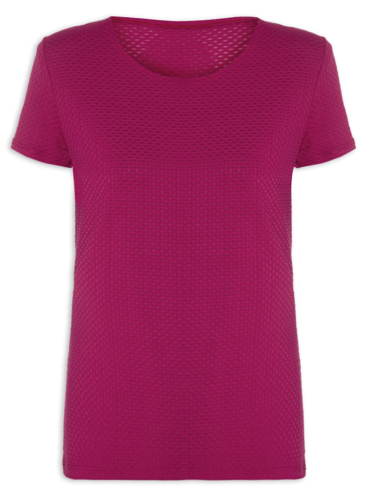 Camiseta Feminina Manga Curta Lisa - Rosa