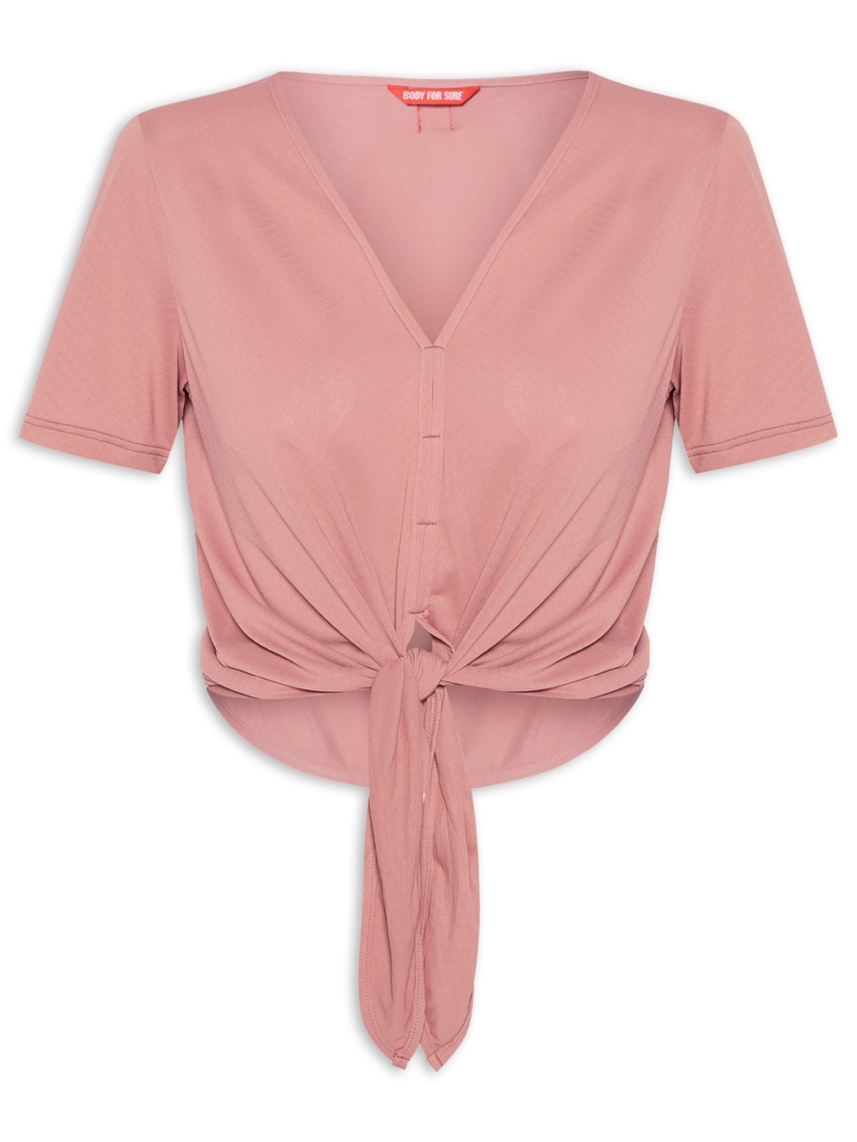 Camiseta Feminina Manga Curta Lisa - Rosa