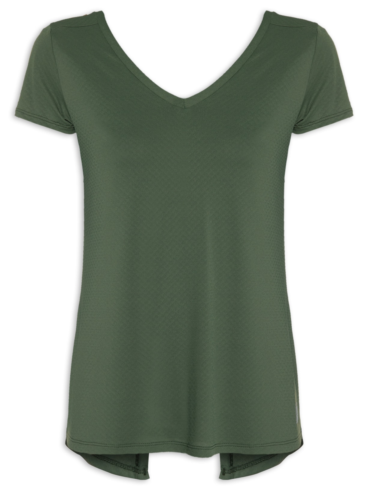 Camiseta Feminina Manga Curta Lisa - Verde