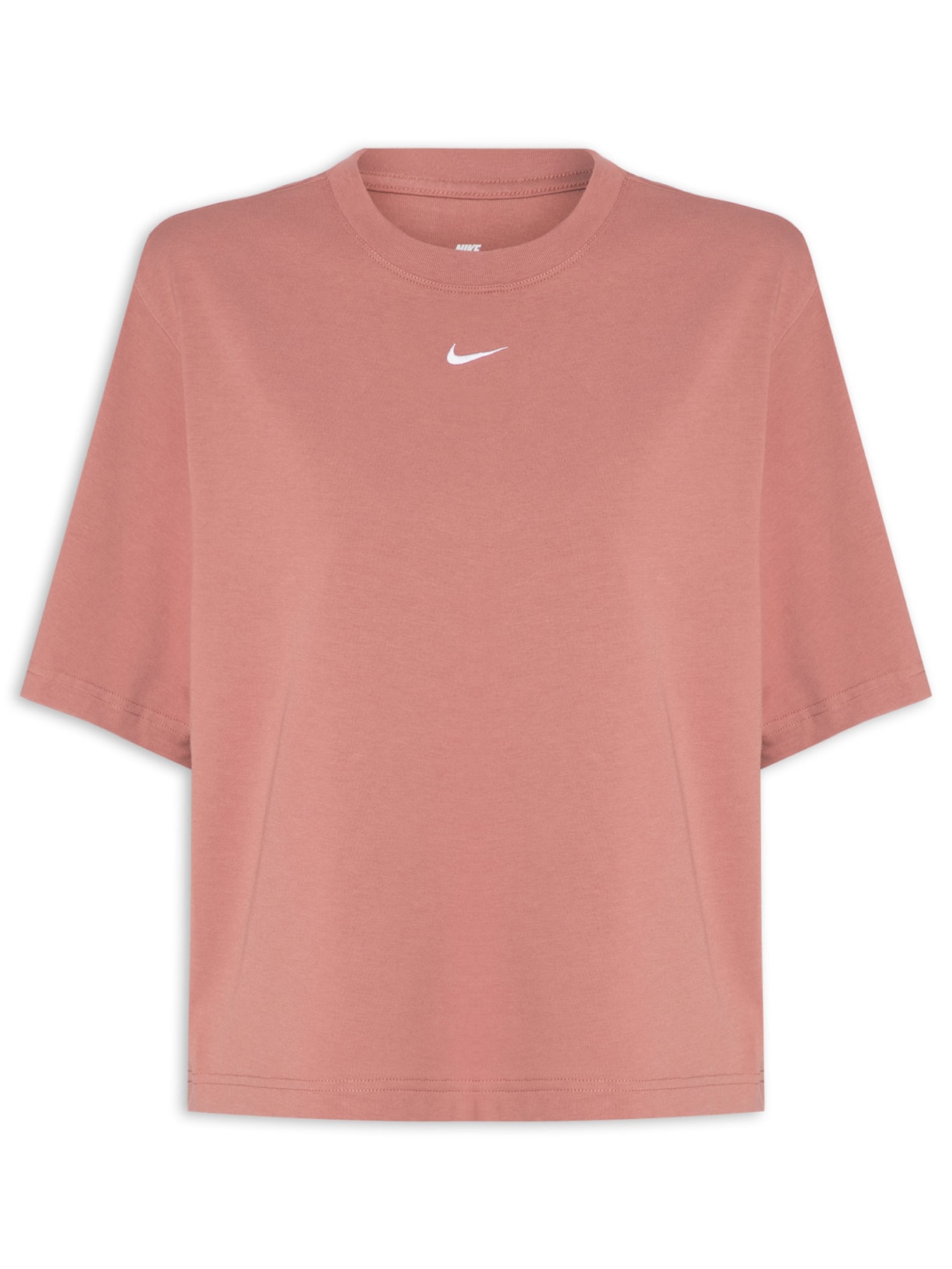 Camiseta Feminina Manga Curta NSW Essential Tee Bo - Rosa